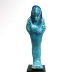 Égypte ancienne, ptolémaïque Faience Shabti, Antiek en Kunst