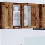 vidaXL Hangkast met opslag Oudhout 80 x 31 x 80 cm Bewerkt, Huis en Inrichting, Kasten | Overige, Verzenden, Nieuw