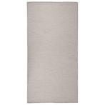 vidaXL Buitenkleed platgeweven 100x200 cm taupe, Huis en Inrichting, Verzenden, Nieuw