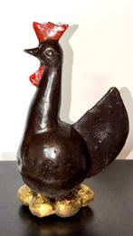 Abdoulaye Derme - sculptuur, Poule aux Œufs dOr - 26 cm -