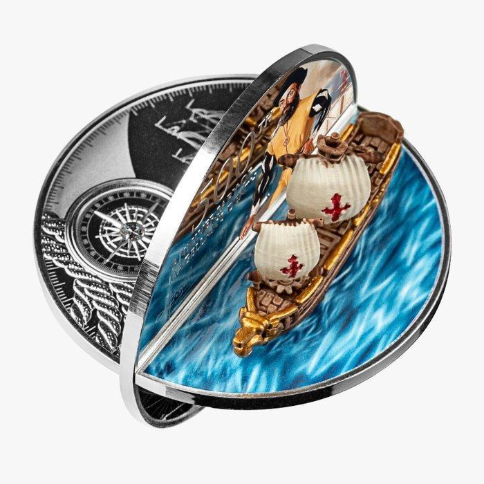 Niue. 5 Dollars 2021 Ferdinand Magellan - 3D Shape 500th, Postzegels en Munten, Munten | Europa | Niet-Euromunten