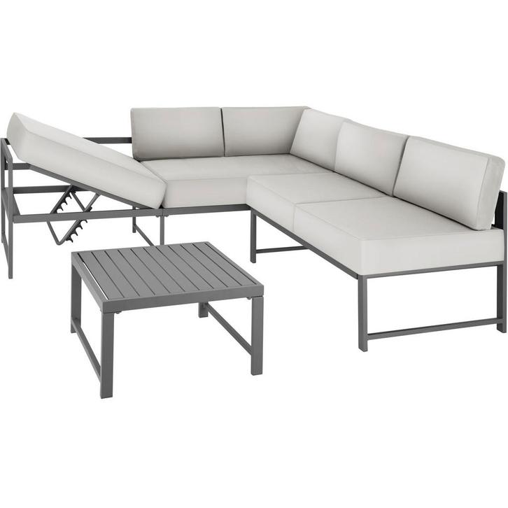 tectake Zitgroep Faro met tafel en verstelbare rugleuning -, Tuin en Terras, Tuinsets en Loungesets, Verzenden