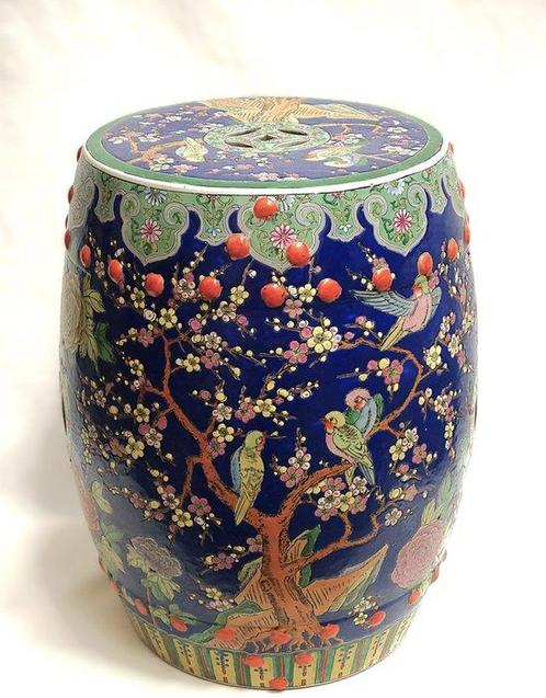 Tabouret - Porcelaine - peint à la main, Antiek en Kunst, Kunst | Designobjecten