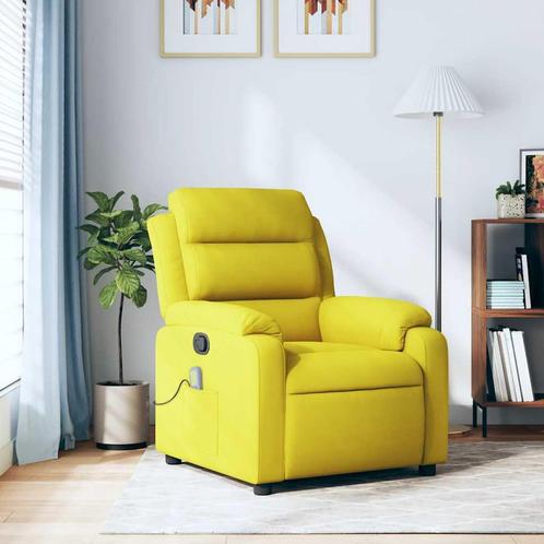 vidaXL Massagestoel verstelbaar fluweel geel, Huis en Inrichting, Fauteuils, Nieuw, Verzenden