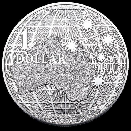 Australië. 1 Dollar 2020 Australian Map, 1 Oz (.999), Timbres & Monnaies, Monnaies | Europe | Monnaies non-euro