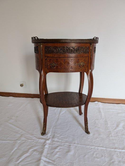 Table de chevet - Bois, Bronze - Marmo rosso, Antiquités & Art, Antiquités | Autres Antiquités