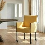 Leren eetkamerstoel More - Toledo Dessert (geel) - Poten, Maison & Meubles, Ophalen of Verzenden