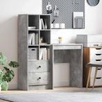vidaXL Bureau met opslag 2 pcs Beton Grijs 60 x 40 cm, Verzenden, Nieuw
