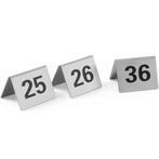 Tafelnummers | RVS | 25 t/m 36 | 12 Stuks | 50x35x40(h)mm, Verzenden, Nieuw in verpakking