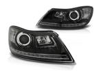 Skoda Octavia 2009 tot 2012 LEDtube koplamp unit Black, Verzenden