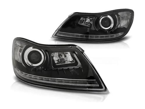 Skoda Octavia 2009 tot 2012 LEDtube koplamp unit Black, Autos : Pièces & Accessoires, Éclairage, Envoi