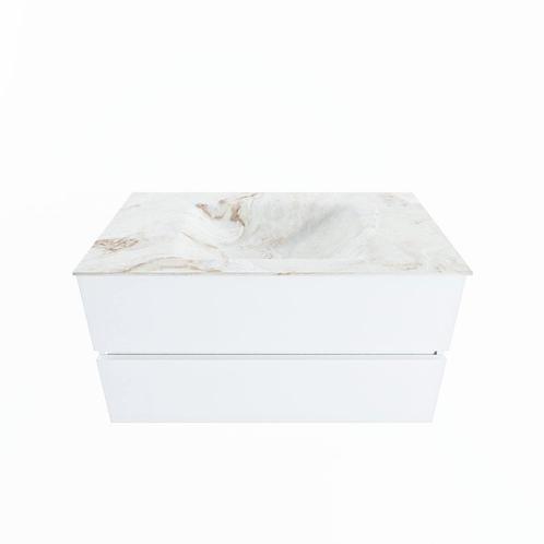 MONDIAZ VICA-DLUX 90cm badmeubel onderkast Talc 2 lades., Doe-het-zelf en Bouw, Sanitair, Overige typen, Nieuw, Ophalen of Verzenden