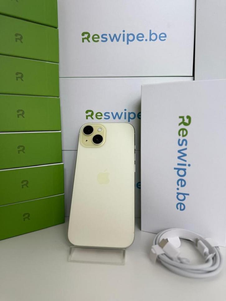 iPhone 15 Geel 128Gb 256Gb 512GB  +3 Jaar GARANTIE, Telecommunicatie, Mobiele telefoons | Apple iPhone, Zonder abonnement, 128 GB