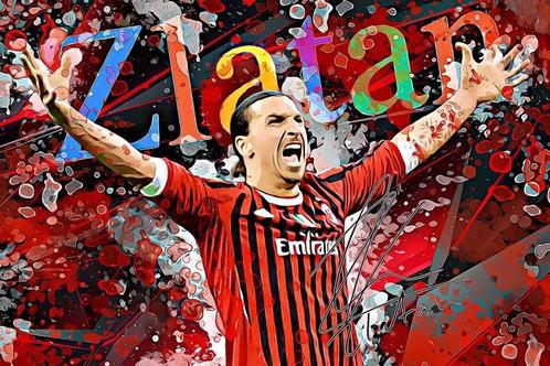 AC Milan - Zlatan Ibrahimovi - 2021 - Artwork, Verzamelen, Overige Verzamelen
