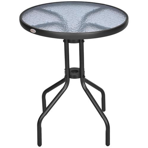 Terrastafel - Stijlvol Design - Veiligheidsglas - Zwart, Tuin en Terras, Tuinsets en Loungesets, Nieuw, Ophalen of Verzenden
