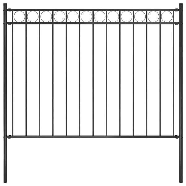Tuinhek 1,7x1,2m zwart staal | Retour deal | -46%, Tuin en Terras, Tuinhekken en Hekwerk, Nieuw, IJzer, Tuinhek, Verzenden