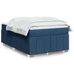 vidaXL Boxspring met matras stof blauw 120x200 cm, Verzenden, Nieuw