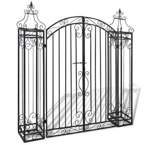 vidaXL Poort decoratief 112x20,5x134 cm smeedijzer, Tuin en Terras, Tuinpoorten, Nieuw, Verzenden