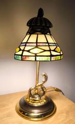 Lampe de table - Métal, Verre de couleur - Style Tiffany, Antiek en Kunst