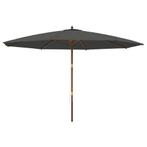 Grote Parasol 4m - - Retour Deal - Antraciet Kleur, Tuin en Terras, Parasols, Verzenden, Nieuw, Waterdicht, Stokparasol
