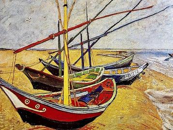 Vincent van Gogh (1853-1890) - Fishing boats on the beach at
