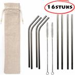 Fako Bijoux® - RVS rietjes Set - Herbruikbaar - Herbruikbaar, Verzenden