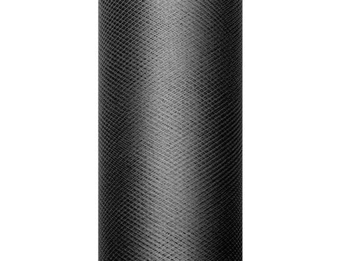 Zwarte Tule Rol 15cm 9m, Hobby en Vrije tijd, Feestartikelen, Nieuw, Verzenden