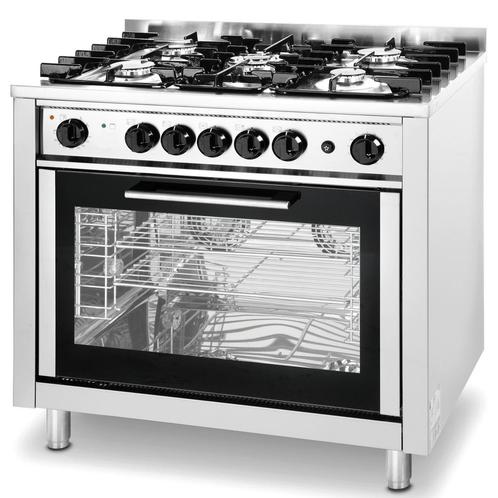 Fornuis + Heteluchtoven | Gas/Elektrisch | 5 Branders, Zakelijke goederen, Horeca | Keukenapparatuur, Nieuw in verpakking, Verzenden