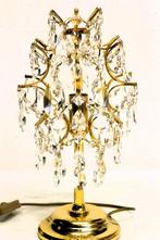 Lamp - Verguld messing - Mooie kristal lamp