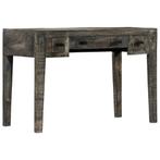vidaXL Bureau 110x50x75 cm massief mangohout zwart, Huis en Inrichting, Bureaus, Verzenden, Nieuw