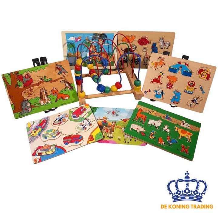 Houten speelgoed | Montessori | 	Speelgoed | Kralenspiraal, Kinderen en Baby's, Speelgoed | Houten speelgoed, Overige typen, Zo goed als nieuw