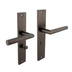 Deurklink Bastian op schild 245x45 mm WC slot antracietgrijs, Bricolage & Construction, Serrurerie de bâtiment & Dispositif de fermeture