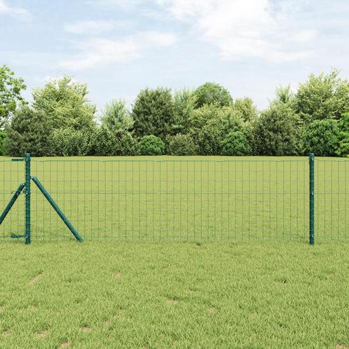 vidaXL Euro Hek Groen 0.4x25 m Staal, Tuin en Terras, Tuinhekken en Hekwerk, Nieuw, Verzenden