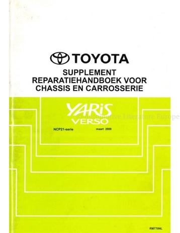 2000 TOYOTA YARIS VERSO CHASSIS EN CARROSSERIE