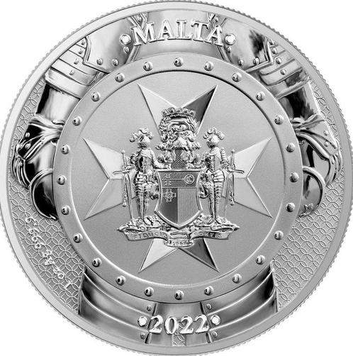 Malte. 5 Euro 2022 Malta – Knights of the Past – 1 oz Silver, Postzegels en Munten, Munten | Europa | Niet-Euromunten