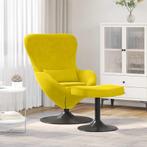 vidaXL Eivormige stoel 2 pcs Geel 63 x 73 x 90 cm Fluweel, Verzenden, Nieuw