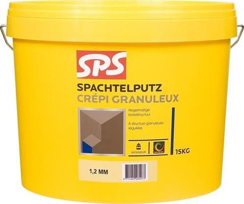 SPS Spachtelputz 1,2 mm binnenkwaliteit 15KG, Bricolage & Construction, Bricolage & Rénovation Autre, Enlèvement ou Envoi