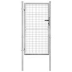 vidaXL Poort 105x200 cm gegalvaniseerd staal zilverkleurig