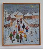 Anna Bikunska (1908-1997) - Buitenfeest in de winter, Antiek en Kunst