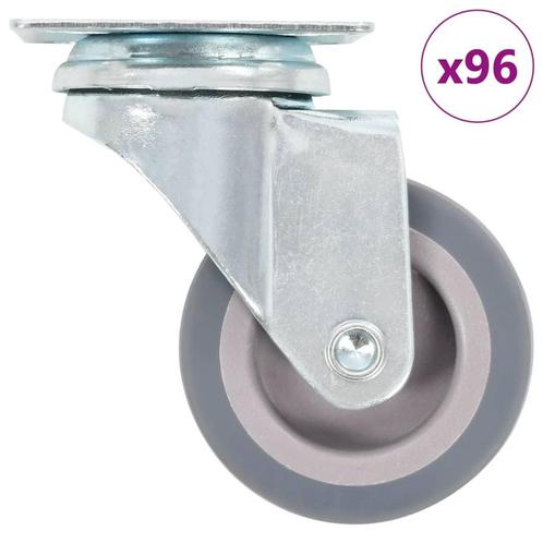 vidaXL 96 st Zwenkwielen 50 mm, Doe-het-zelf en Bouw, Overige Doe-Het-Zelf en Bouw, Nieuw, Verzenden