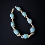 Bracelet dexception en Larimar. Création artisanale unique.
