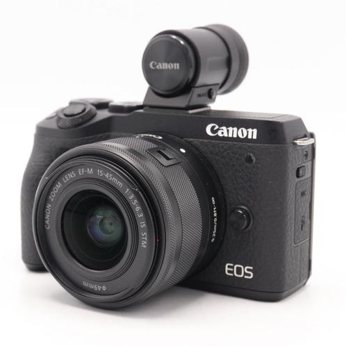 Canon EOS M6 Mark II + EF-M 15-45mm F3.5-6.3 + EVF-DC2 |, Audio, Tv en Foto, Foto | Lenzen en Objectieven, Ophalen of Verzenden