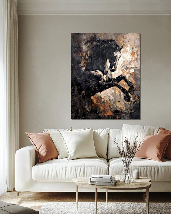 Wysocky John - The Black Horse - XL, Antiquités & Art, Art | Objets design