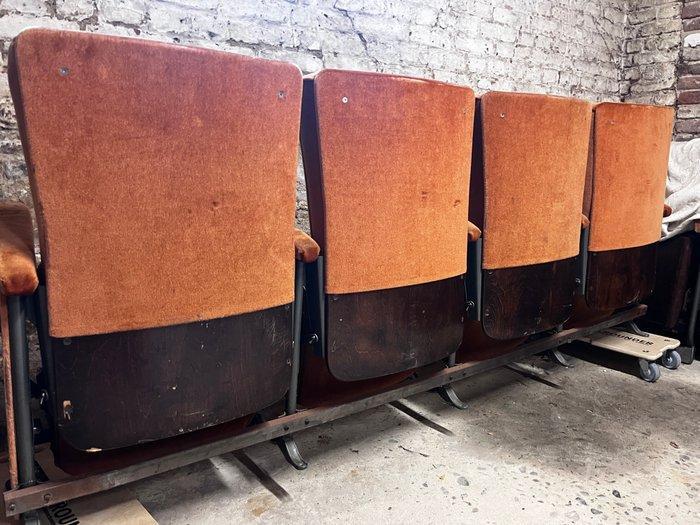 Sofa - Hout, IJzer - rij bioscoopzetels, Antiek en Kunst, Curiosa en Brocante