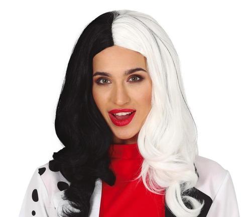 Halloween Pruik Cruella, Hobby en Vrije tijd, Feestartikelen, Nieuw, Verzenden