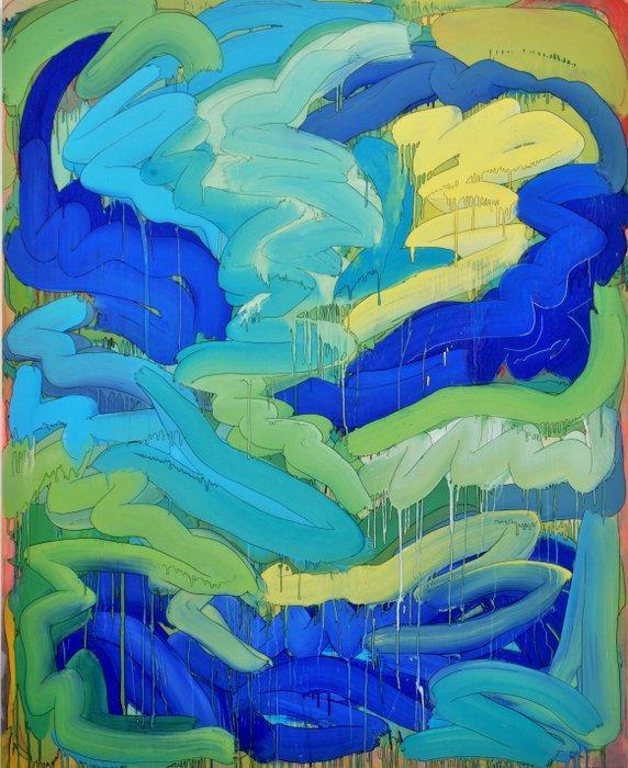 Baptiste Laurent - Blue Cave, Antiek en Kunst, Kunst | Schilderijen | Modern