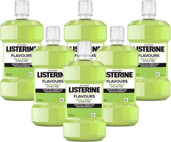 2dekans | LISTERINE - Smaken Mild en Minty - 6X 500 ml -, Handtassen en Accessoires, Uiterlijk | Mondverzorging, Ophalen of Verzenden