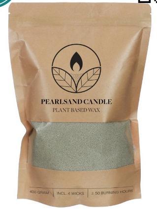 Burning candle kaarsenzand & pearl sand 400g light green, Hobby en Vrije tijd, Knutselen, Nieuw