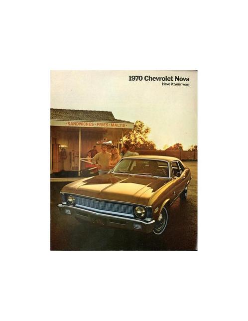 1970 CHEVROLET NOVA BROCHURE ENGELS USA, Boeken, Auto's | Folders en Tijdschriften