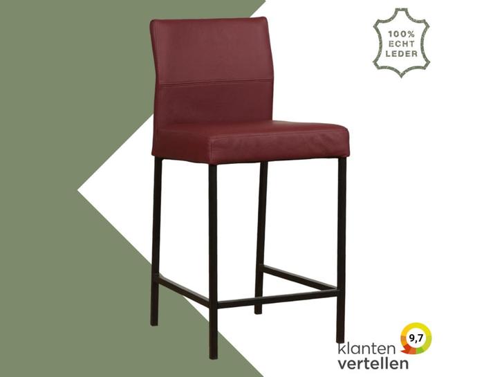 Leren barkruk Bright laag, Huis en Inrichting, Barkrukken, Nieuw, 1 kruk, Leer, 90 cm of meer, Ophalen of Verzenden